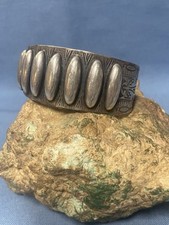 Awesome Fred Harvey Era Stamped Cuff Bracelet - Additional view 4