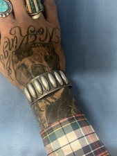 Awesome Fred Harvey Era Stamped Cuff Bracelet - Additional view 8