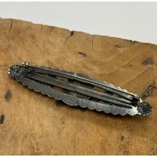 Vintage Fred Harvey Era Native American Sterling Silver & Turquoise Brooch Pin - Additional view 3