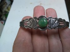 Vintage Fred Harvey Navajo Sterling Silver, Turquoise Thunderbird Arrow Bracelet