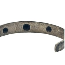 VTG Sterling 925 Fred Harvey Era Navajo Cuff Bracelet Stamped Concho Design - Additional view 5