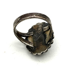 Vintage Fred Harvey Era Ring Sterling Silver Green Turquoise Size 6 - Additional view 7