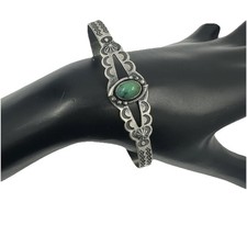 VTG Sterling 925 Bell Trading Post Fred Harvey Era Turquoise Cuff Bracelet - Additional view 4