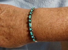 Vtg FRED HARVEY ERA Native American Zuni Sterling Silver Turquoise Bracelet FTB - Additional view 8