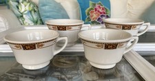 VTG Fred Harvey Railroad China Restaurant Ware Syracuse China 4 Tea Cups Webster