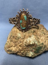 NICE Fred Harvey Era Sterling Silver and Turquoise Cuff Bracelet*01-053*