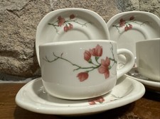 Syracuse Trend Berkeley 2 Cups & 4 Saucer Set Fred Harvey Santa Fe Railroad - Additional view 1