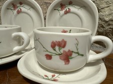 Syracuse Trend Berkeley 2 Cups & 4 Saucer Set Fred Harvey Santa Fe Railroad - Additional view 3