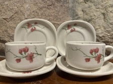 Syracuse Trend Berkeley 2 Cups & 4 Saucer Set Fred Harvey Santa Fe Railroad