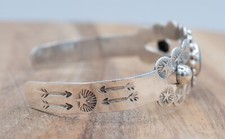 Sterling Silver 925 Turquoise Fred Harvey Style Bangle XS Child Size 10.1 Grams - Additional view 7