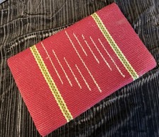 Vintage SW Native 1940’s Chimayo El Grandee FRED HARVEY Woven Wool Wallet Bag - Additional view 2