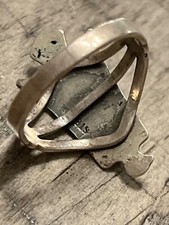 Old pawn Fred Harvey era sterling turquoise long thunderbird s9.5 ring 050725dD@ - Additional view 3