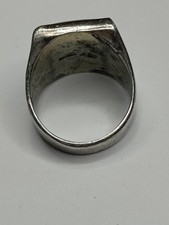 Vintage Sterling Agate Fred Harvey Era Bell Trading Post Ring Sz 8 - Additional view 3