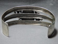 1970s NAVAJO Natural ROYSTON TURQUOISE Sterling Silver 38g CUFF Bracelet - Additional view 7