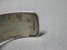 1970s NAVAJO Natural ROYSTON TURQUOISE Sterling Silver 38g CUFF Bracelet - Additional view 8