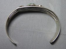 1970s NAVAJO Natural ROYSTON TURQUOISE Sterling Silver 38g CUFF Bracelet - Additional view 9