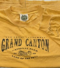 Vintage 90’s Grand Canyon Tee T-shirt Land Of Free Fred Harvey Single Stitch Lg - Additional view 1