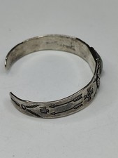 Vintage Fred Harvey Sterling Turquoise Cuff Bracelet Thunderbirds - Additional view 2