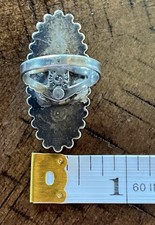 1940s Jane Popovich (JP) Navajo Sterling Turquoise Ring Size 7 Fred Harvey Era - Additional view 7