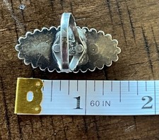 1940s Jane Popovich (JP) Navajo Sterling Turquoise Ring Size 7 Fred Harvey Era - Additional view 8
