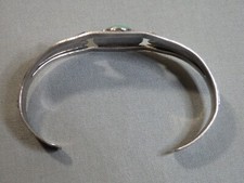 Fred Harvey Era NAVAJO Blue Gem TURQUOISE Sterling Silver SNAKE CUFF Bracelet - Additional view 9