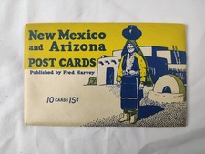 Vintage New Mexico/Arizona Postcard Set (9) Fred Harvey Restaurants 1940s?