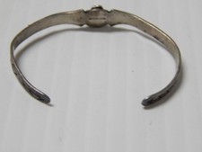 VINTAGE NAVAJO INDIAN FRED HARVEY STERLING SILVER turquoise baby /child BRACELET - Additional view 3