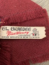 Vintage Fred Harvey Chimayo Native American Wool Tie El Grandee Handwoven NM - Additional view 3
