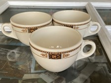 3 Vintage Coffee Cups Fred Harvey Railroad China Restaurant Ware Webster Pattern - Additional view 15