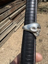 Vintage Skull Ring Sterling Silver Men’s 10.5 Bell Trading Style Pawn 40s 50s - Additional view 2