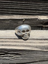 Vintage Skull Ring Sterling Silver Men’s 10.5 Bell Trading Style Pawn 40s 50s - Additional view 4
