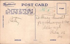 Fred Harvey Postcard Fisher's Peak and Trinidad Colorado CO  - Additional view 1