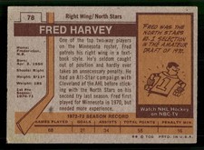 1973-74 Topps Fred Harvey #78 - Minnesota North Stars - Additional view 1