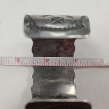 Vintage Navajo Fred Harvey Era SS Turquoise Whirling Log Cuff Bracelet [085WEB] - Additional view 11