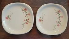 Vtg TWO Syracuse China Trend 5 1/8” Plates Fred Harvey Berkeley Cherry Blossom