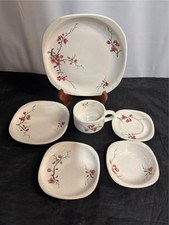 Fred Harvey Trend Berkeley Syracuse China Cherry Blossom 6 Piece Place Setting