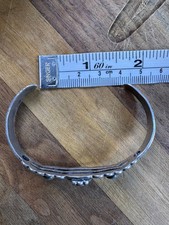 Vintage Native American Fred Harvey Era Turquoise Arrow Cuff Sterling Size 6 1/8 - Additional view 11