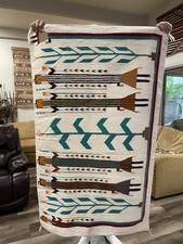 Outstanding Vintage Navajo Rug, Fred Harvey Shiprock Yei 1930-1940 38”x 59” - Additional view 1