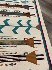 Outstanding Vintage Navajo Rug, Fred Harvey Shiprock Yei 1930-1940 38”x 59” - Additional view 14