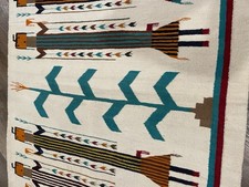 Outstanding Vintage Navajo Rug, Fred Harvey Shiprock Yei 1930-1940 38”x 59” - Additional view 4