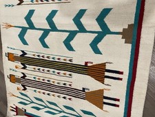 Outstanding Vintage Navajo Rug, Fred Harvey Shiprock Yei 1930-1940 38”x 59” - Additional view 5
