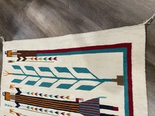 Outstanding Vintage Navajo Rug, Fred Harvey Shiprock Yei 1930-1940 38”x 59” - Additional view 7