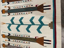 Outstanding Vintage Navajo Rug, Fred Harvey Shiprock Yei 1930-1940 38”x 59” - Additional view 8