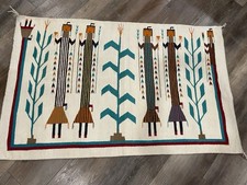 Outstanding Vintage Navajo Rug, Fred Harvey Shiprock Yei 1930-1940 38”x 59”