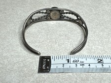 Old Pawn Fred Harvey Era Navajo Sterling Silver Cuff Tiger's Eye Size 6 Vintage - Additional view 13