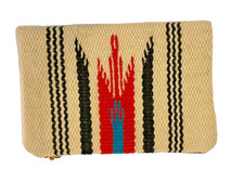 Vintage 40s 50s Fred Harvey El Grandee Purse Clutch Chimayo Zip Wool Midcentury