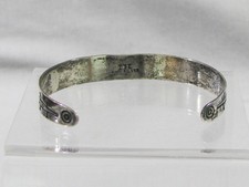 FRED HARVEY ERA IH COIN SILVER & TURQUOISE CUFF BRACELET - APPLIED ARROWS  - Additional view 5