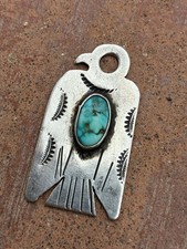 Vtg Fred Harvey Thunderbird Pendant Sterling Navajo Native American Old Pawn - Additional view 1