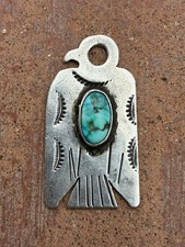 Vtg Fred Harvey Thunderbird Pendant Sterling Navajo Native American Old Pawn