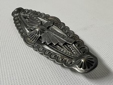 Vintage Fred Harvey Era Sterling Silver Thunderbird Stars Brooch Pin - Additional view 1
